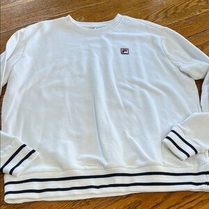 Fila white French Terry crewneck sweatshirt.  Excellent condition. Size XXL.